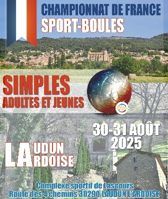 30 et 31 AOUT 2025 - CHAMPIONNATS DE FRANCE SIMPLES