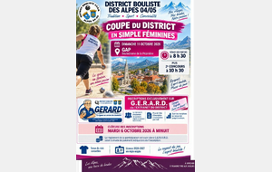CHAMPIONNAT DU DISTRICT SIMPLE FEMININ