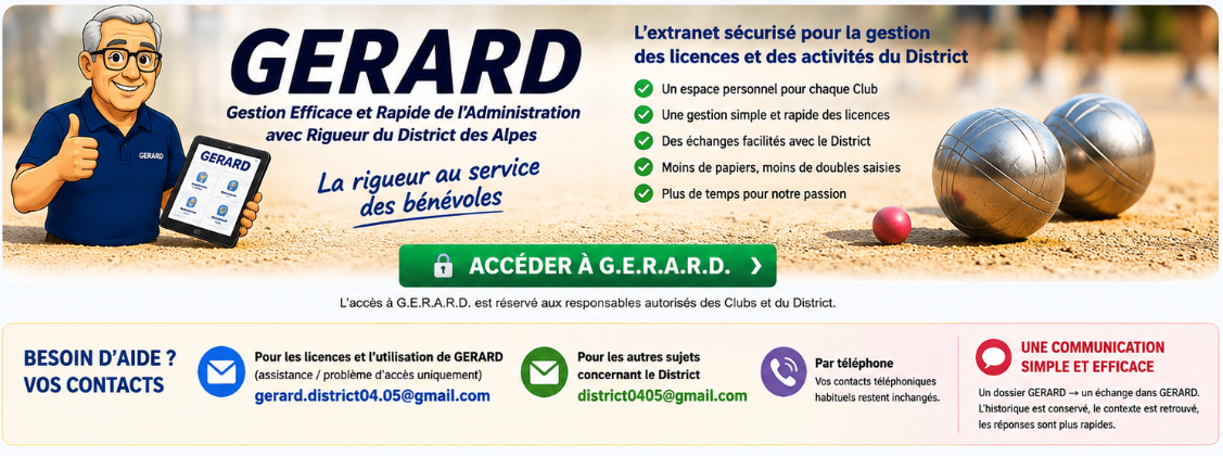 G.E.R.A.R.D. - Extranet du District Bouliste des Alpes 04-05