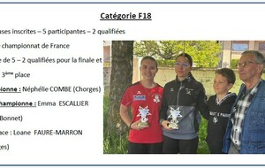 St Bonnet - 17 et 18 mai 2025 - Championnat Simples F18