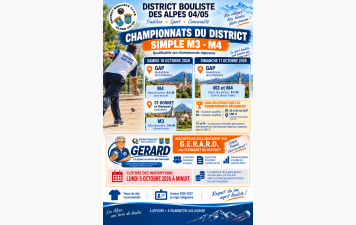 CHAMPIONNAT DU DISTRIC SIMPLES M3-M4