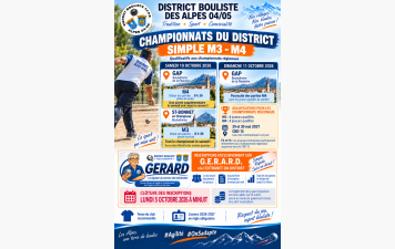 CHAMPIONNAT DU DISTRIC SIMPLES M3-M4