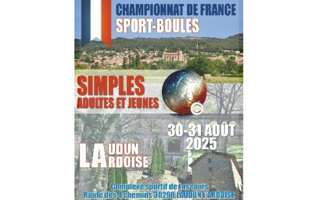 30 et 31 AOUT 2025 - CHAMPIONNATS DE FRANCE SIMPLES